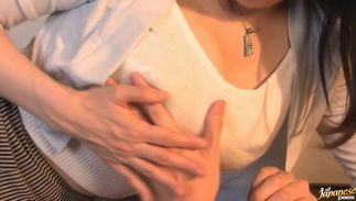 Amazing Miki Sato with huge tits and perky nipples likes to fuck daily until she cums