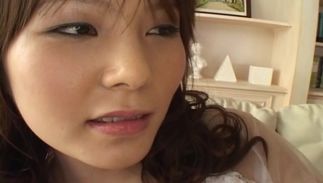 Frisky maid Sayaka Minami with giant tits is concupiscent and ready for some ramming