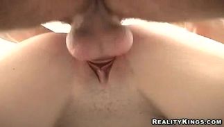 Playsome big boobed blond Tammy whimpers on a thick fuck stick